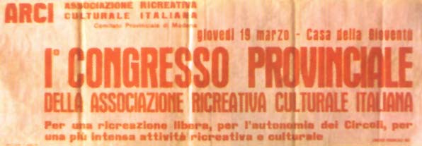 primo congrasso Arci